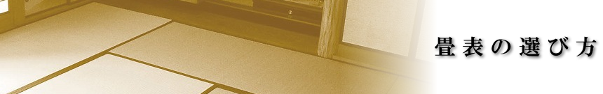畳表の選び方